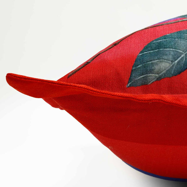 Zafra Digital Printed Woollen And Silk Lumbar Cushion By Mariella Ienna