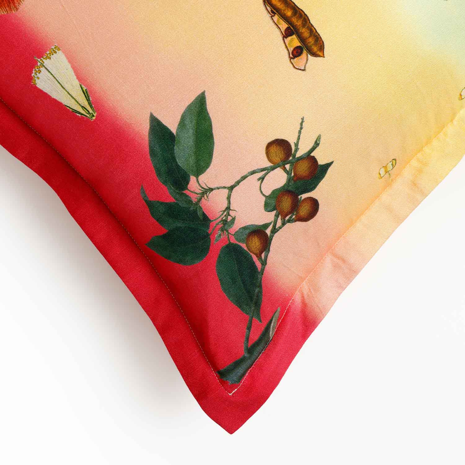 Botanic Digital Printed Woollen And Silk Cushion By Mariella Ienna