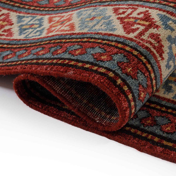 Star Medalion Field Hand Knotted Wool Rug