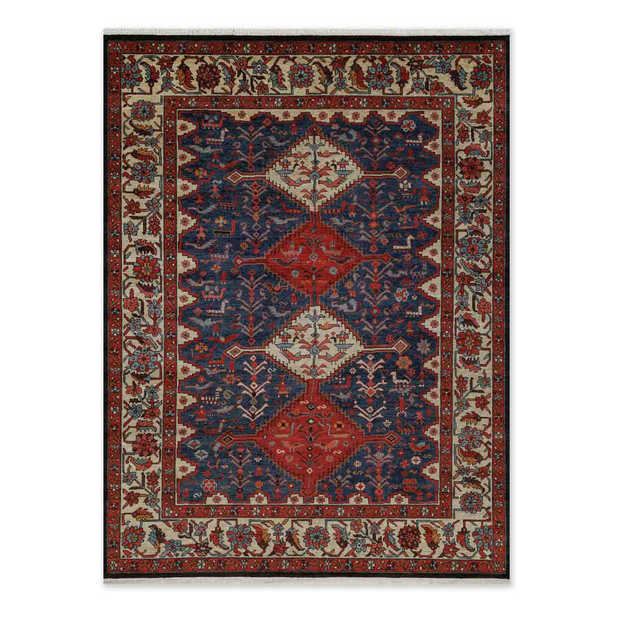 Garden Medallion Hand Knotted Wool Rug