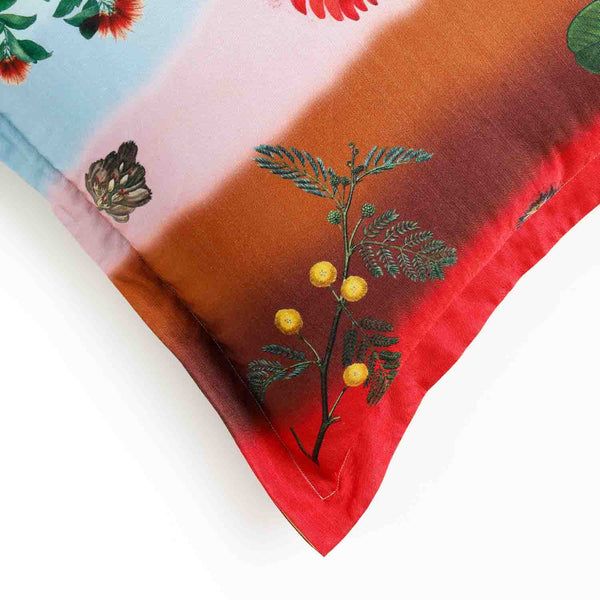 Full-Bloom Digital Printed Woollen And Silk Cushion By Mariella Ienna