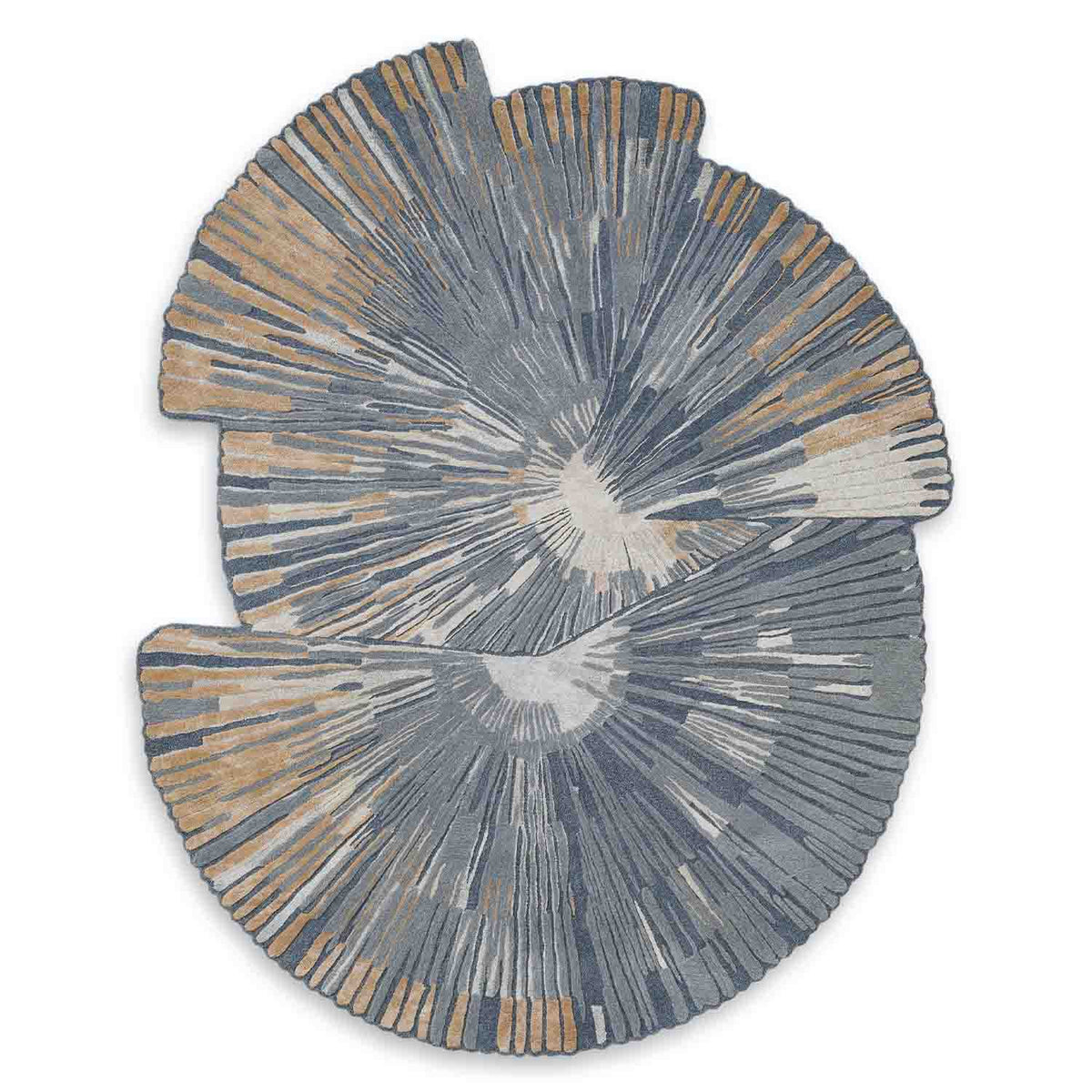 Layered Bloom Hand Tufted Wool And Viscose Rug