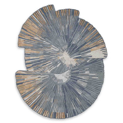 Layered Bloom Hand Tufted Wool And Viscose Rug