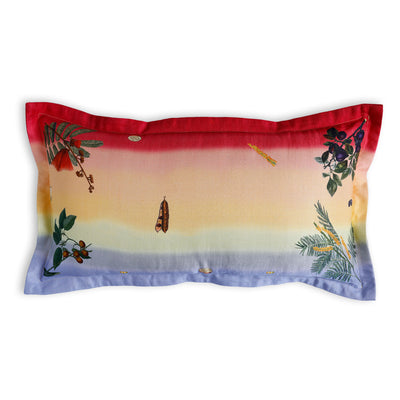 Botanic Digital Printed Woollen And Silk Lumbar Cushion By Mariella Ienna