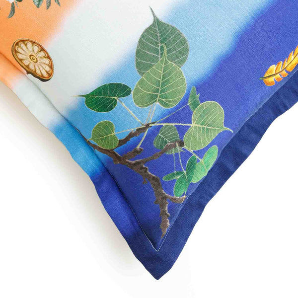 Beach Digital Printed Woollen And Silk Cushion By Mariella Ienna