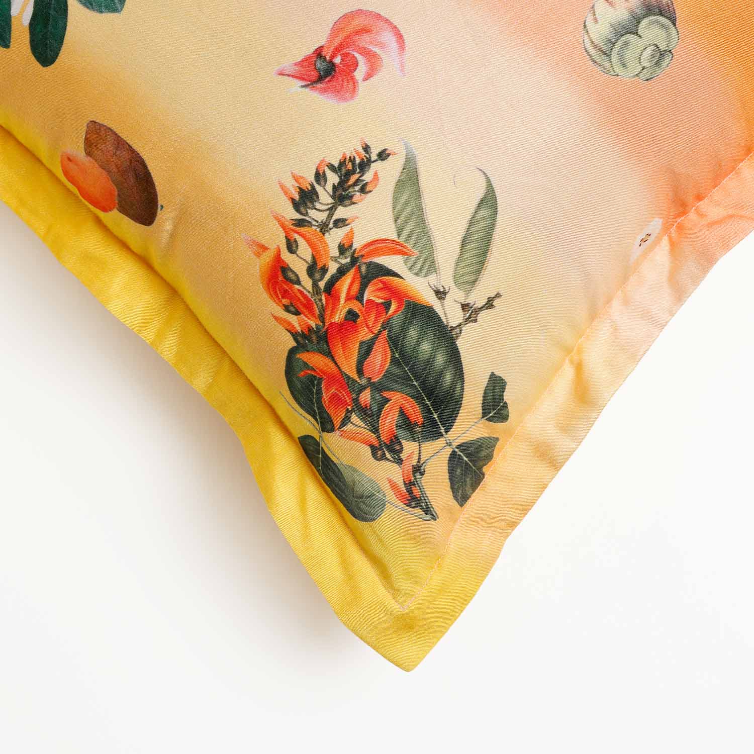Golden Grove Digital Printed Woollen And Silk Cushion By Mariella Ienna