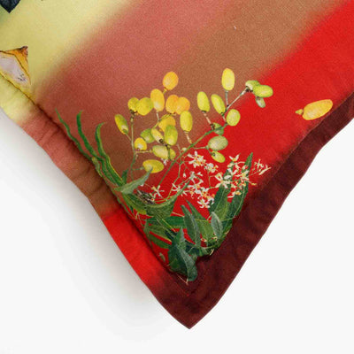 Botanism Digital Printed Woollen And Silk Cushion By Mariella Ienna