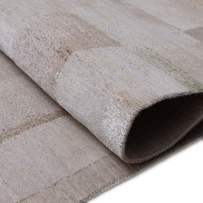 Notch Hand Knotted Wool And Silk Rug By Luke Irwin