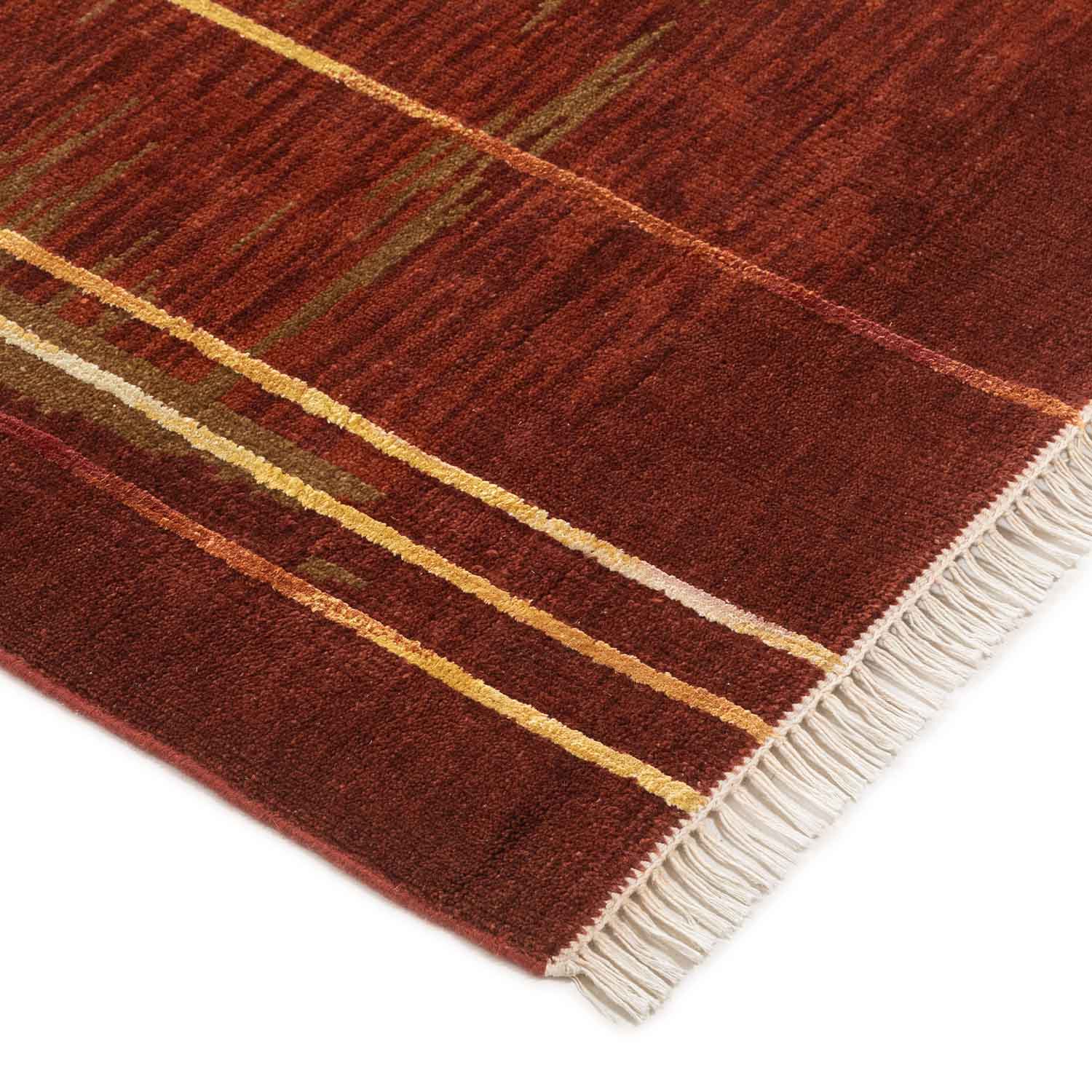 Maya Hand Knotted Woollen And Silk Rug By Angeli Sowani