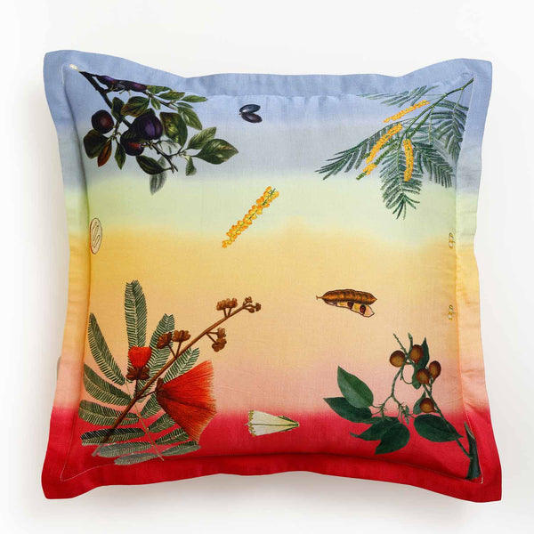 Botanic Digital Printed Woollen And Silk Cushion By Mariella Ienna