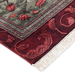 Upvan-X Hand Knotted Woollen And Silk Rug By Anju Modi
