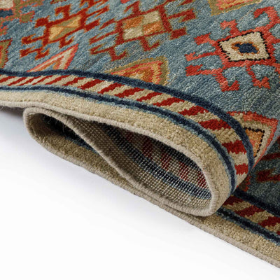 Medallion Grid Hand Knotted Wool Rug