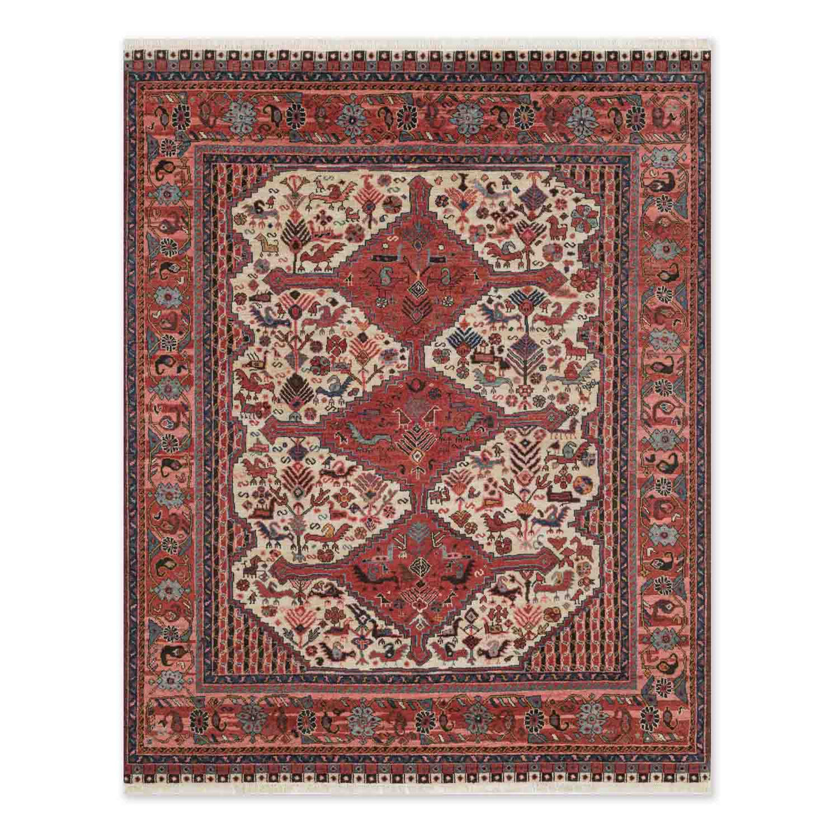 Living Medallion Hand Knotted Wool Rug