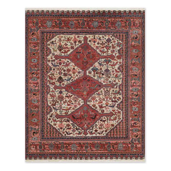Living Medallion Hand Knotted Wool Rug
