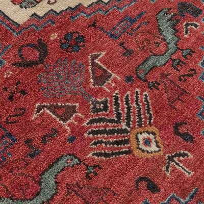 Living Medallion Hand Knotted Wool Rug