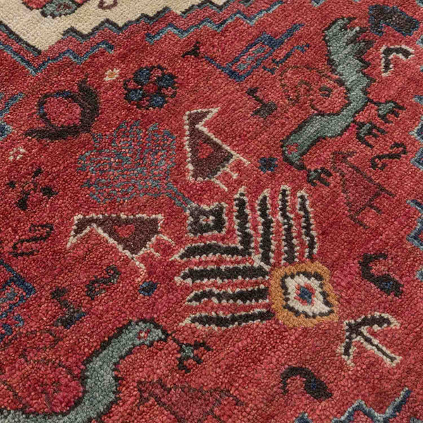 Living Medallion Hand Knotted Wool Rug