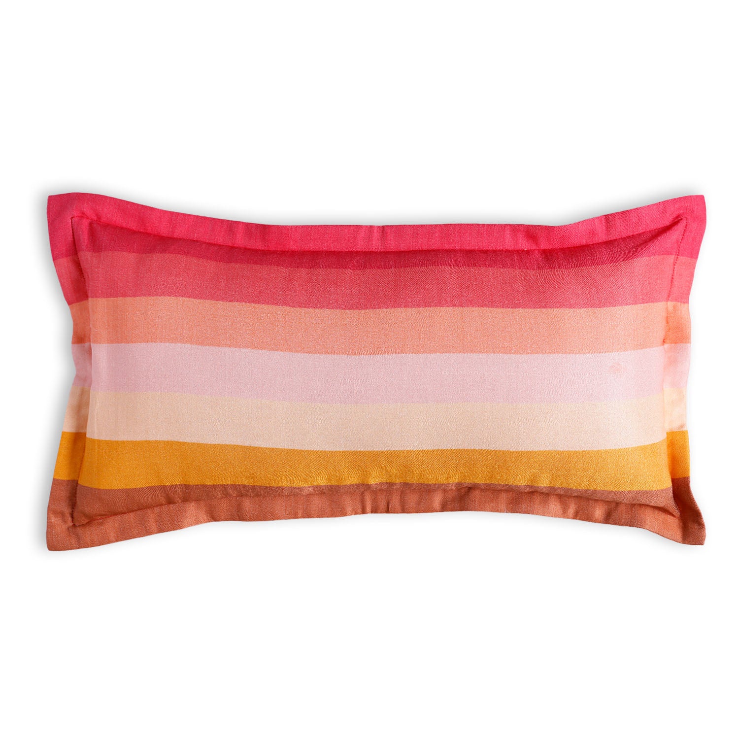 Wildflower Digital Printed Woollen And Silk Lumbar Cushion By Mariella Ienna