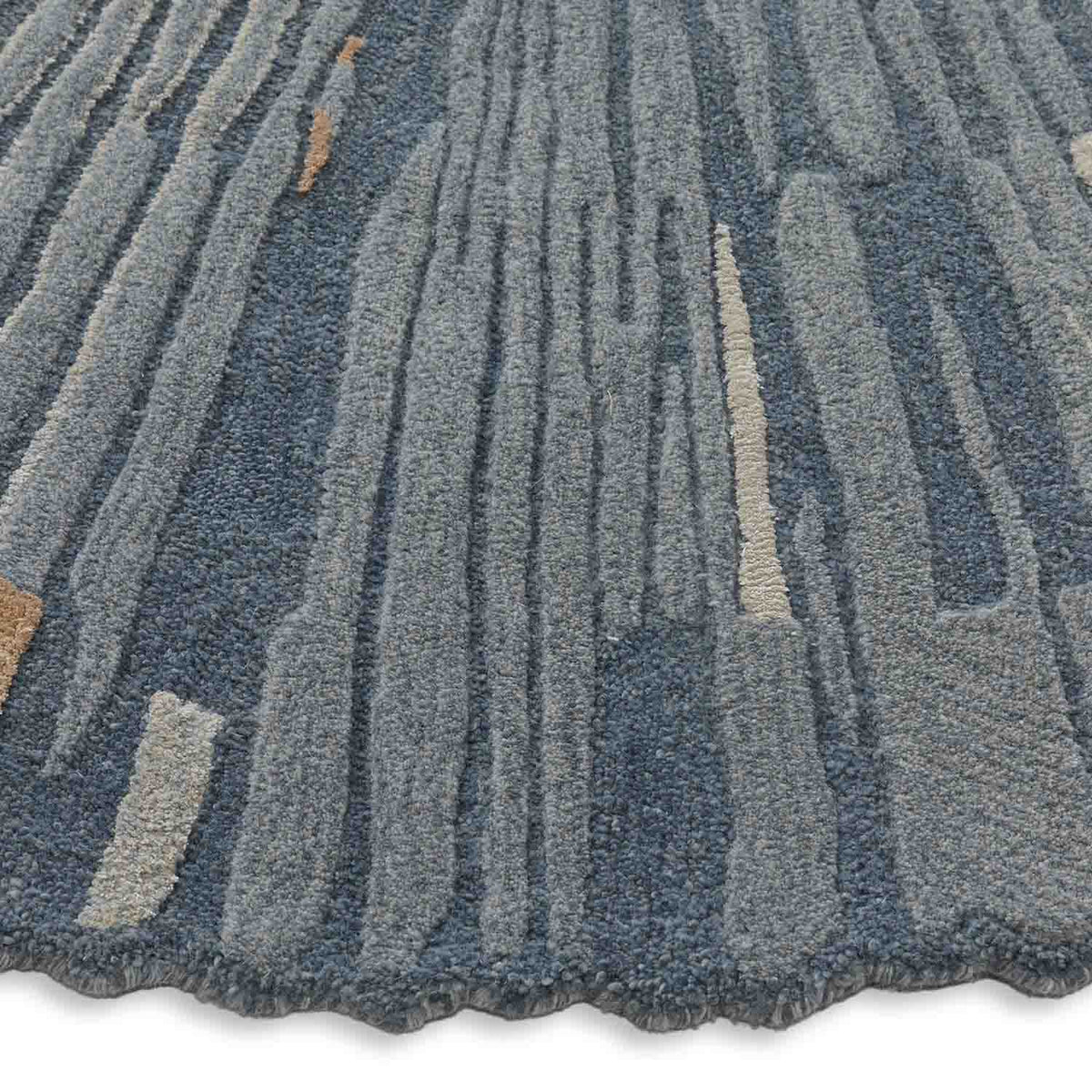 Layered Bloom Hand Tufted Wool And Viscose Rug