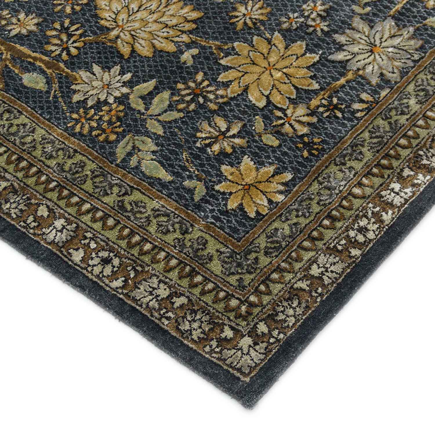Nishat Bagh-Cv Hand Knotted Woollen And Silk Rug By Anju Modi