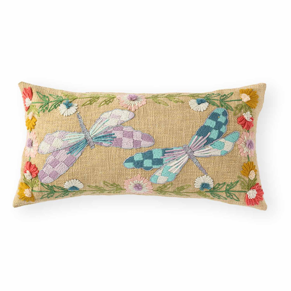 Papilora Embroidered Cotton Lumber Cushion Cover