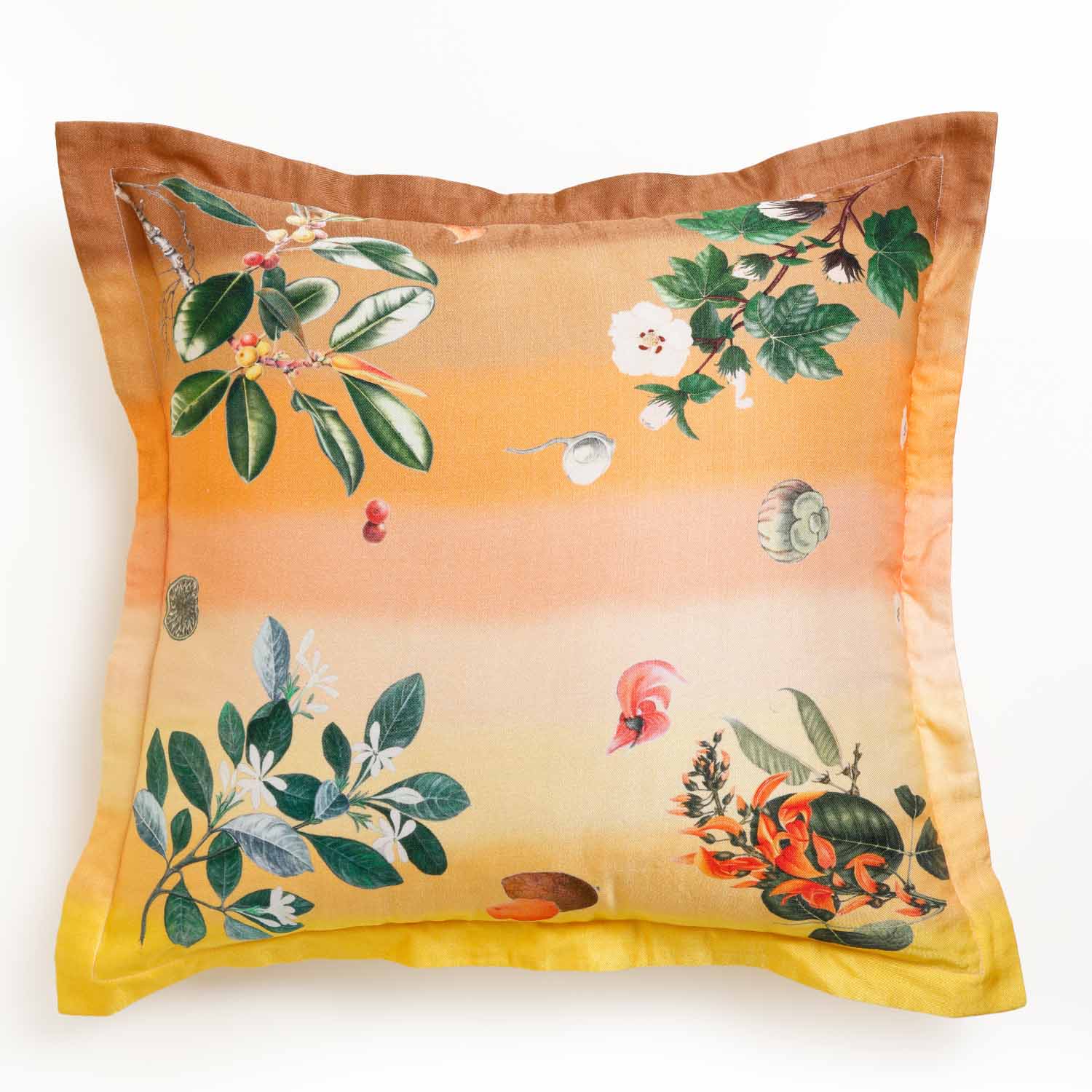 Golden Grove Digital Printed Woollen And Silk Cushion By Mariella Ienna