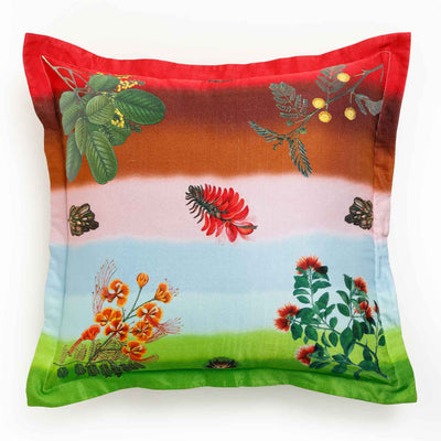 Full-Bloom Digital Printed Woollen And Silk Cushion By Mariella Ienna