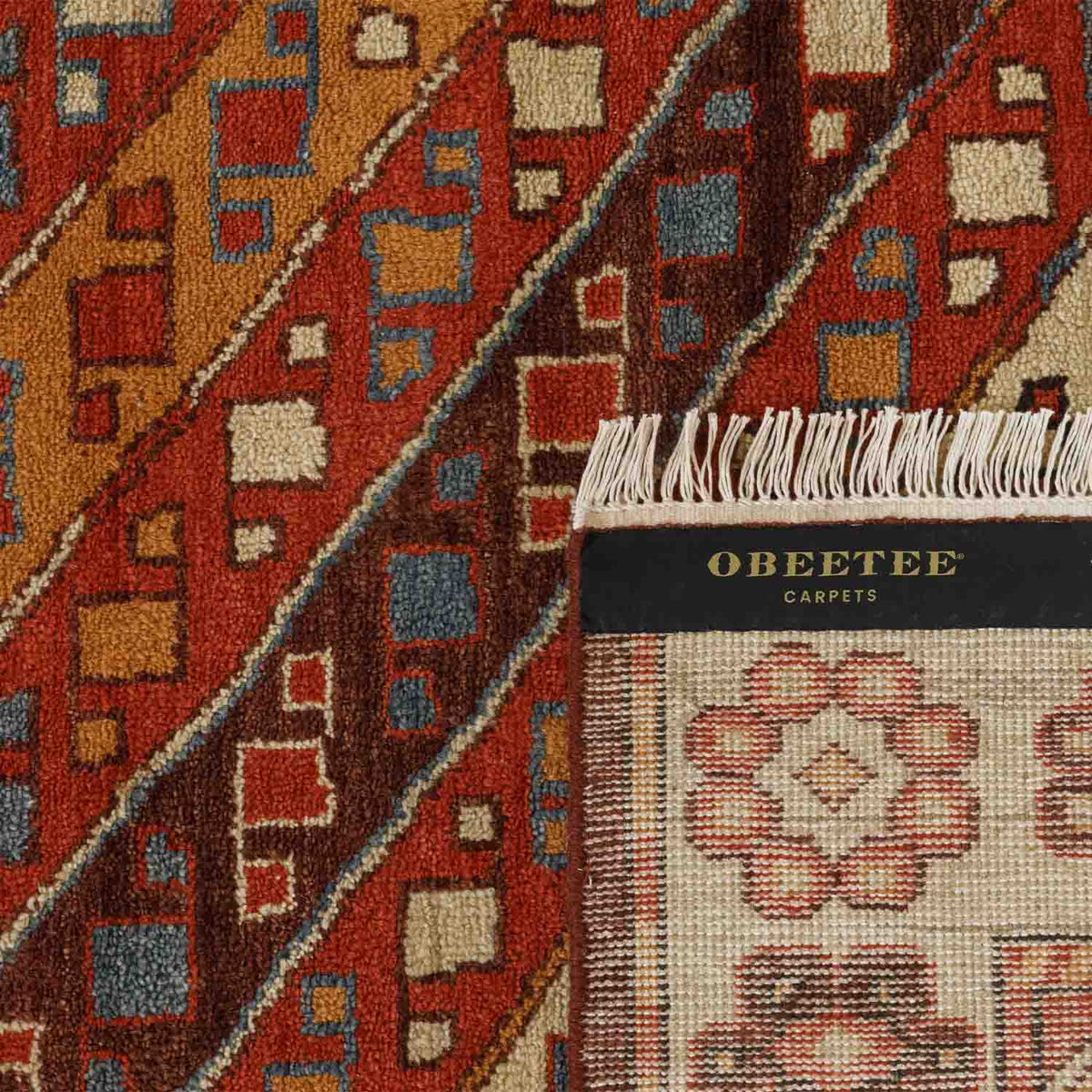 Diagonal Caravan Hand Knotted Wool Rug