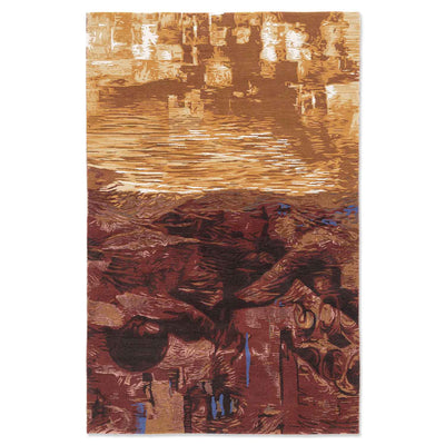 Maya Hand Knotted Woollen And Silk Rug By Angeli Sowani