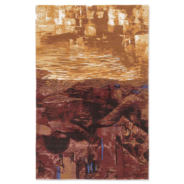 Maya Hand Knotted Woollen And Silk Rug By Angeli Sowani