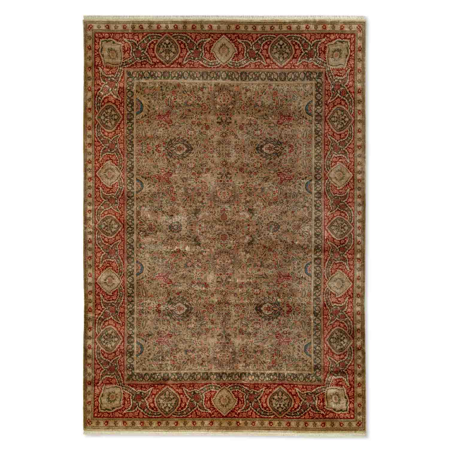 ZafranHand Knotted Silk Rug