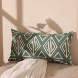 Bororo Chambray Lumbar Cushion Cover with Aari Embroidery