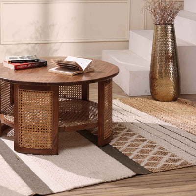 Fusion Flat Weave Wool And Jute Dhurrie
