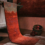 Scarlet Hand Knotted Woollen And Silk Rug