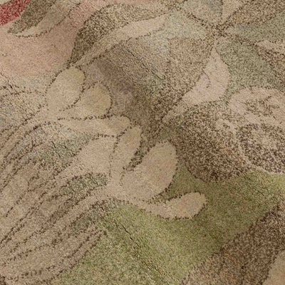 Rosso Hand Knotted Woollen And Silk Rug By Mariella Ienna