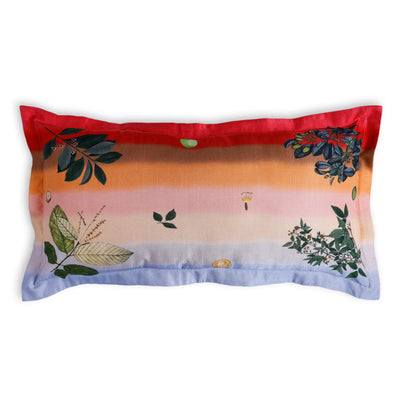 Blosom Digital Printed Woollen And Silk Lumbar Cushion By Mariella Ienna