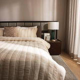 Voile Hand-Ruched Pleated Cotton Bed Cover Set