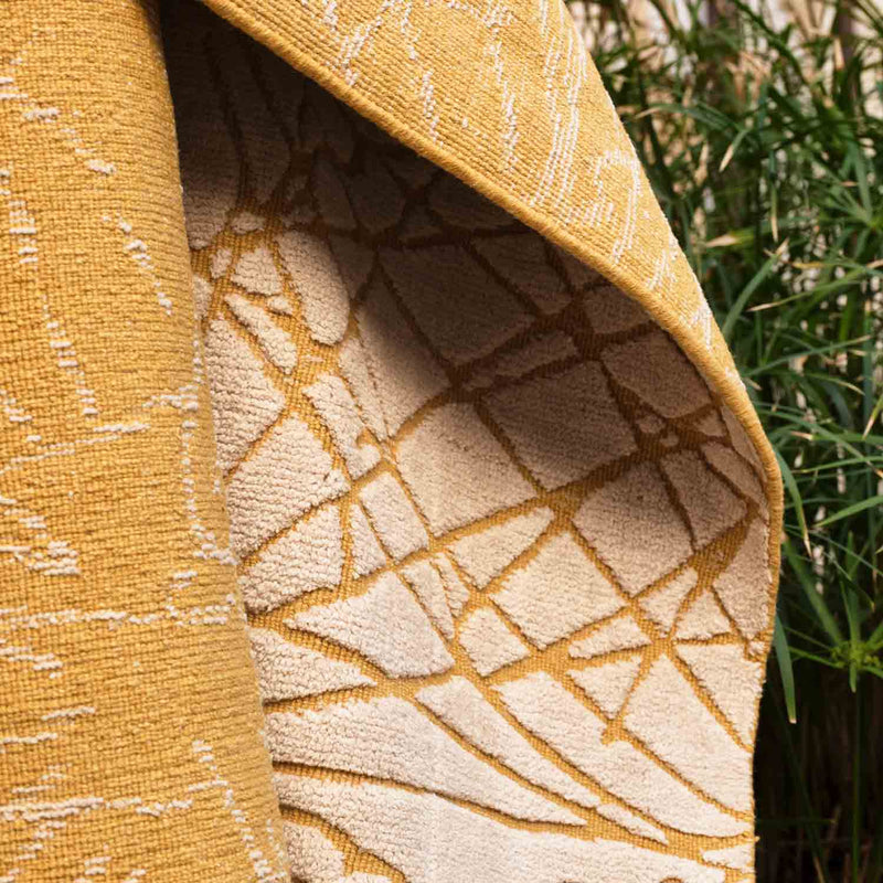Papari Double Back Handloom Woollen And Viscose Rug By Mariella Ienna