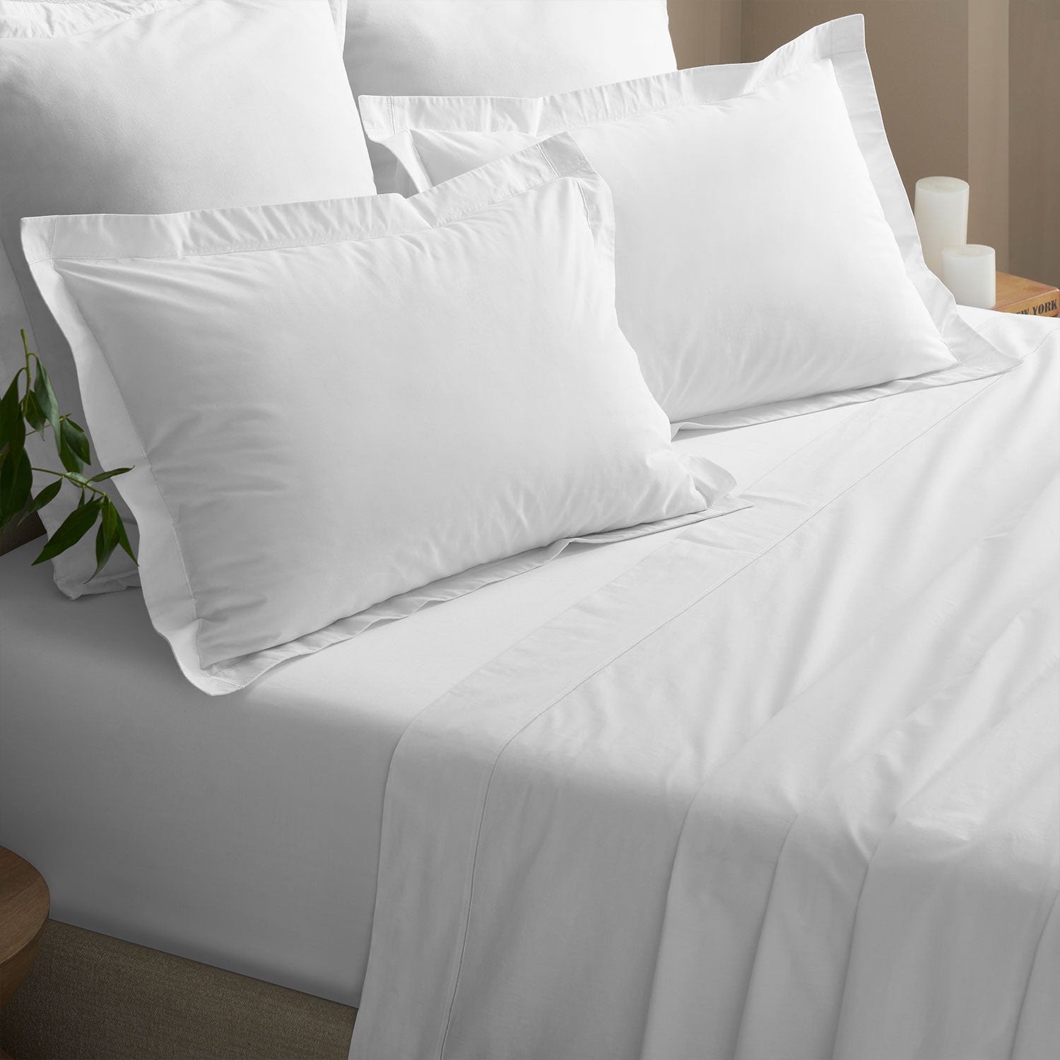 Zinia Cotton Percale Flatsheet Set
