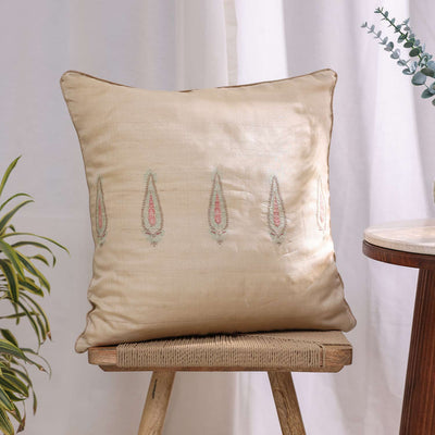 Raqeeb Silk Block Printed Cushion Cover