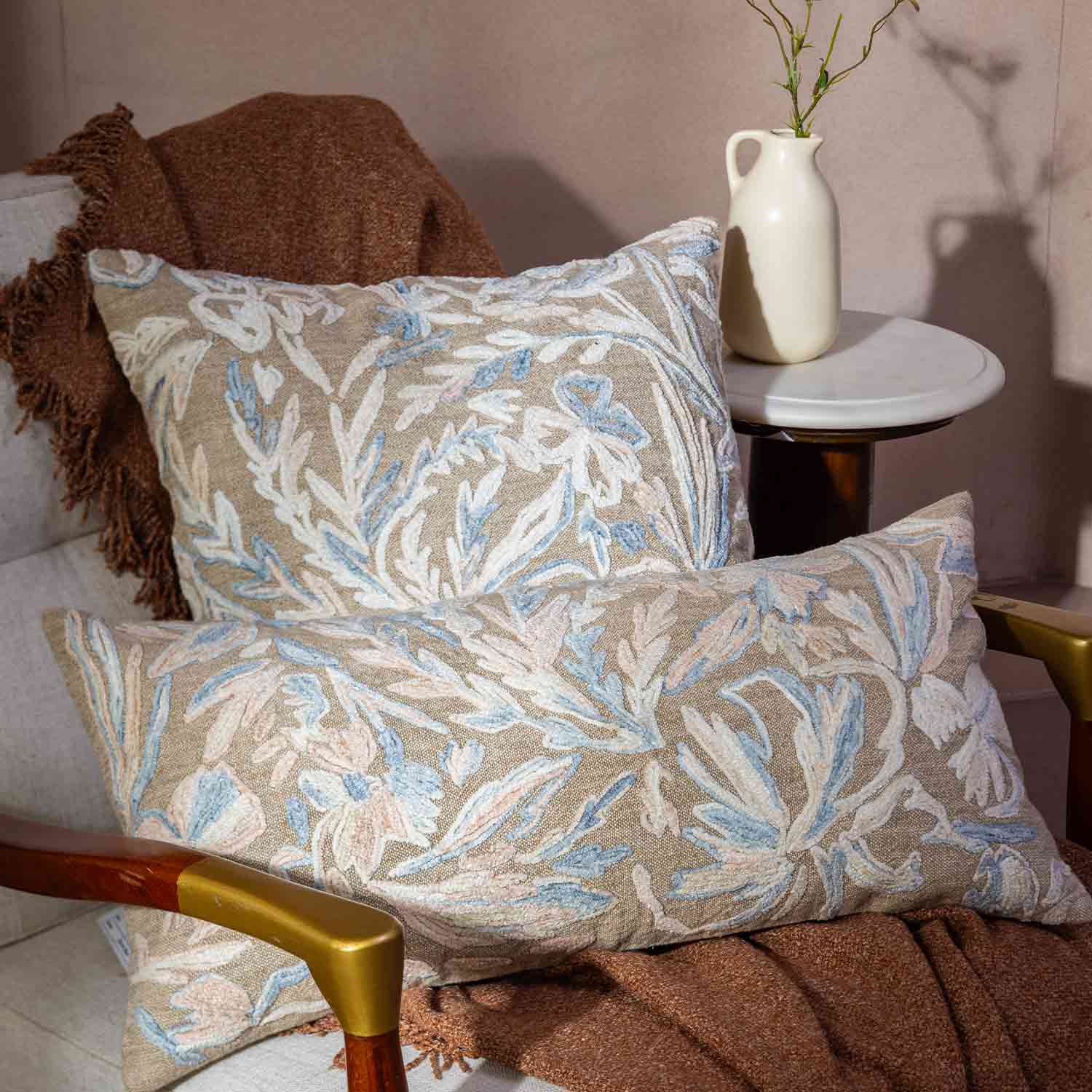 Cinnabon Cotton Embroidered Cushion Cover