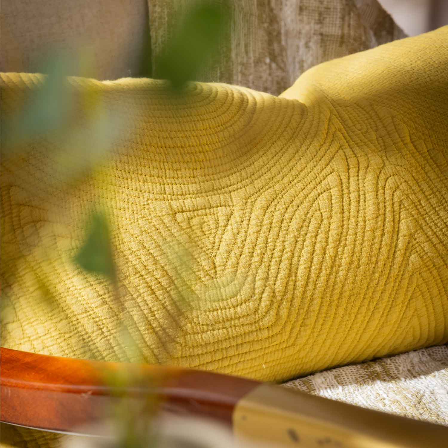 Cotton hand embroidered Kanva Lumbar Cushion Cover