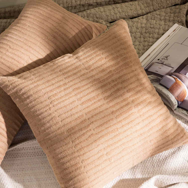 Blush Cotton Jacquard Cushion Cover