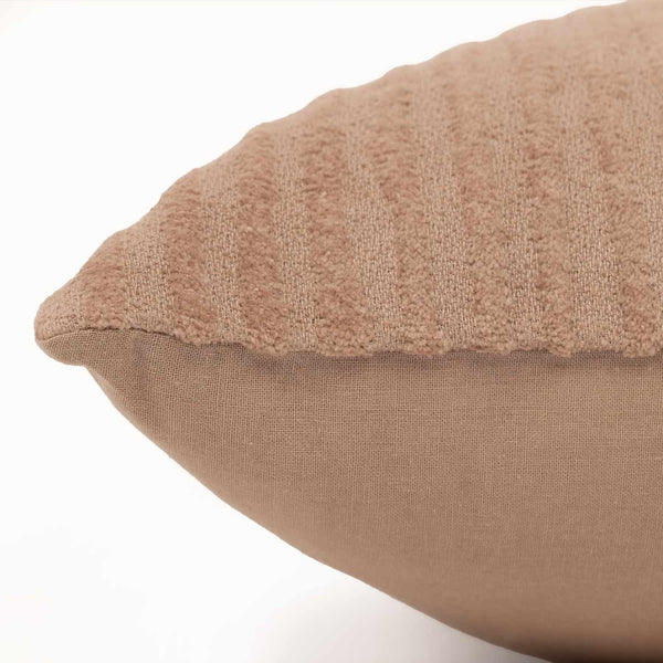 Blush Cotton Jacquard Lumbar Cushion Cover