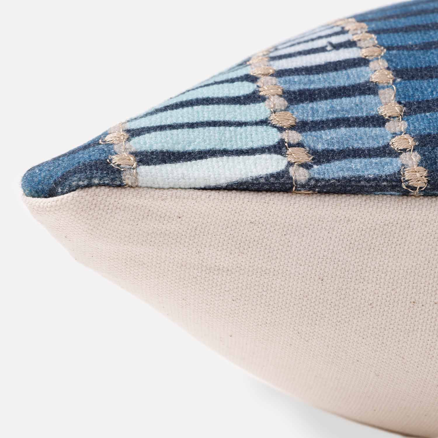 Cobalt Echoes Digital Printed Cotton Lumber Cushion Cover