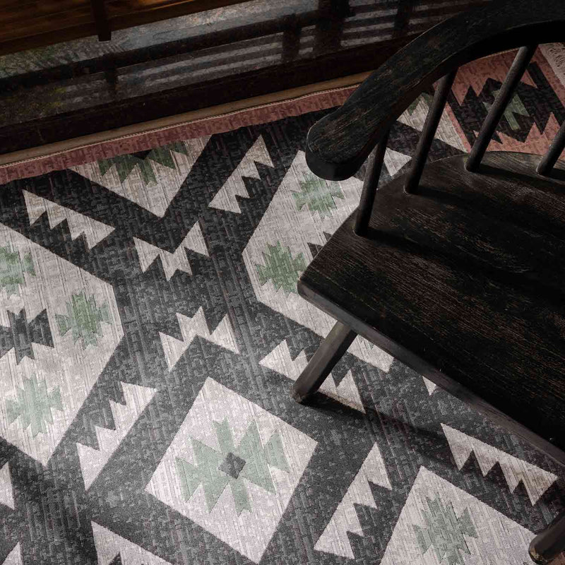 Infinity Recycled Cotton Printed Reversible Kilim