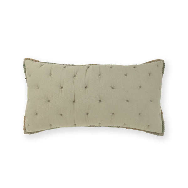 Aeris Cotton Hand Embroidered Lumbar Cushion Cover