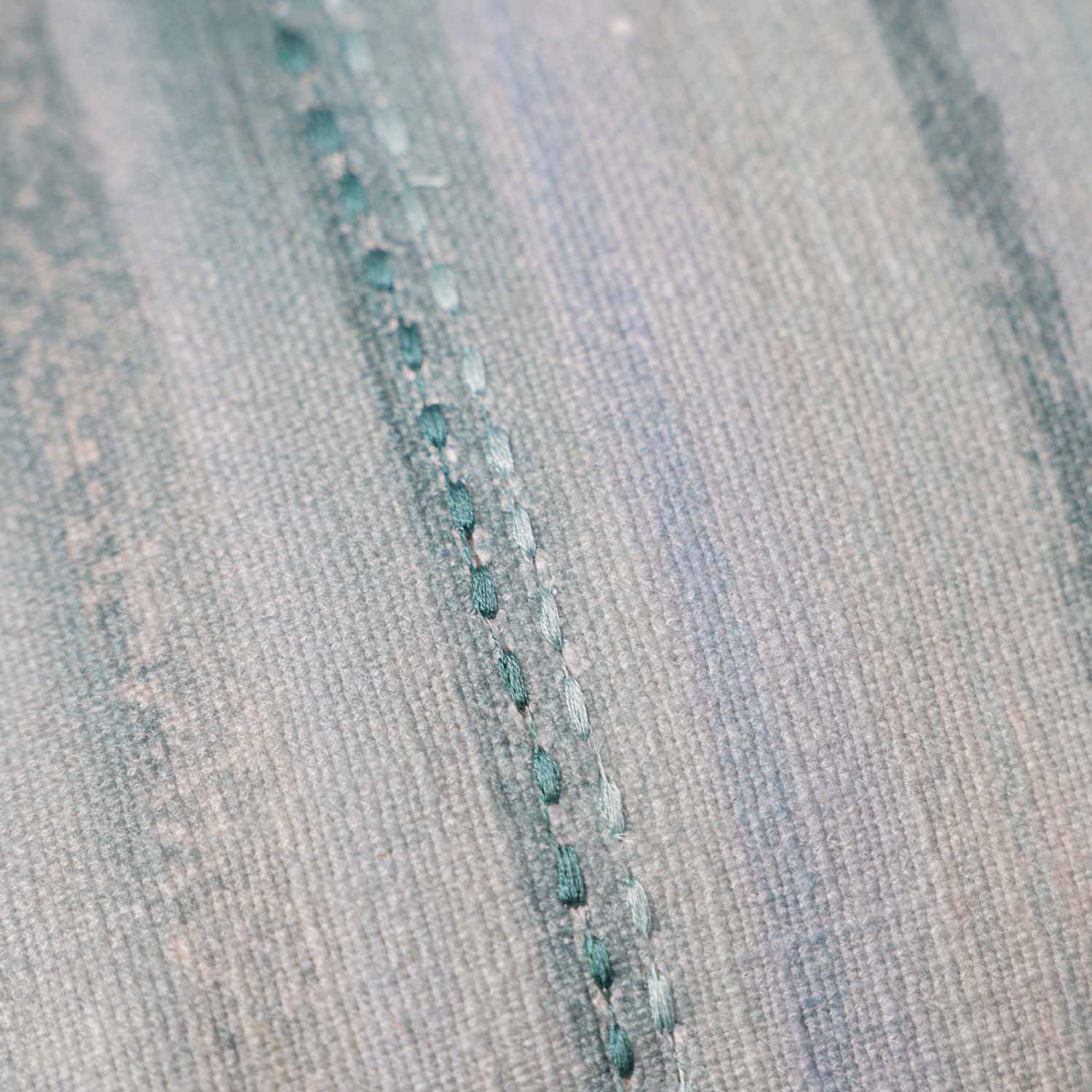 Cobalt Echoes Digital Printed Cotton Cushion Cover