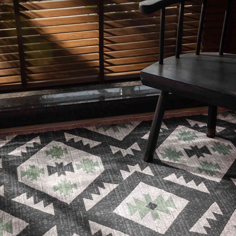 Infinity Recycled Cotton Printed Reversible Kilim