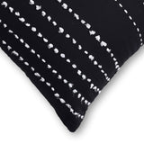 Black Twinkle Kantha Rag Stitch Cushion Cover By Abraham and Thakore