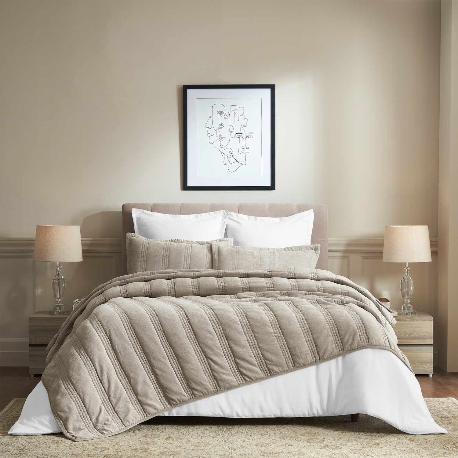 Elaris Chennile Handquilted Bed Cover Set